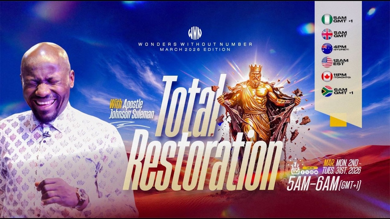 Apostle Suleman LIVE: TOTAL RESTORATION!🔥 || WWN #Day 5- MARCH Edition || 6TH MAR. 2026