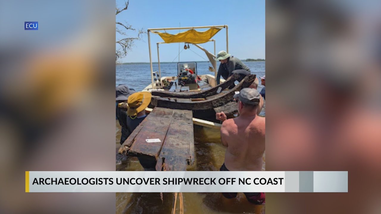 Archaeologists uncover shipwreck off North Carolina coast
