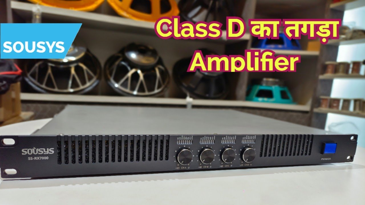 SUPER SLIM LIGHT WEIGHT 4 CHANNEL SS RX 7000 WATT SOUSYS CLASS D POWERFULL AMPLIFIER FOR DJ
