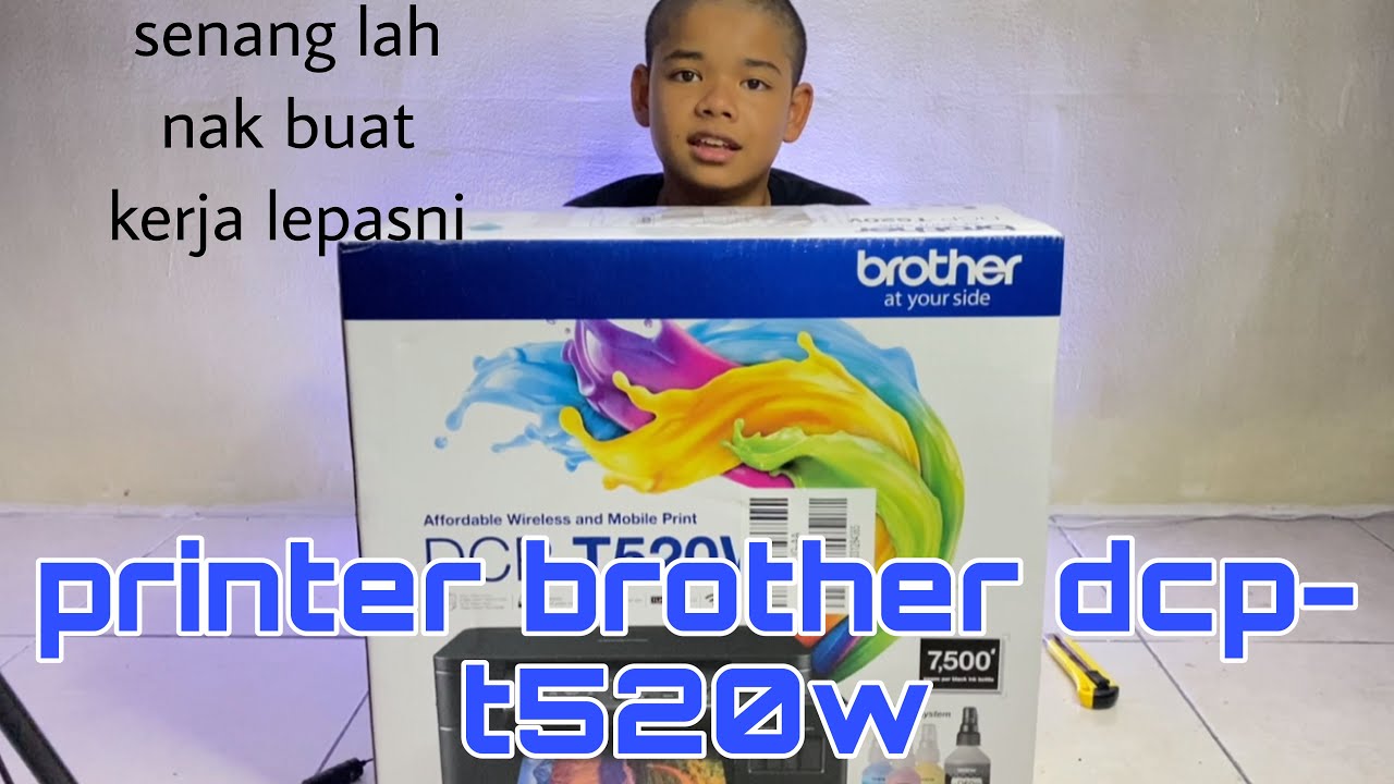UNBOXING & REVIEW | printer Brother dcp-t520w (laju gilaa😱)