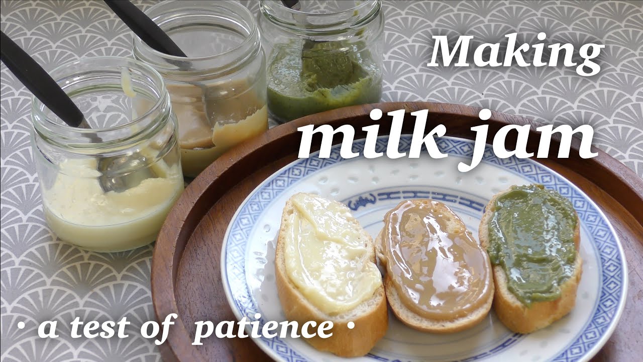 A test of patience・Making milk jam 🥛 Three flavours: milky, Earl Grey 🫖 matcha 🍵