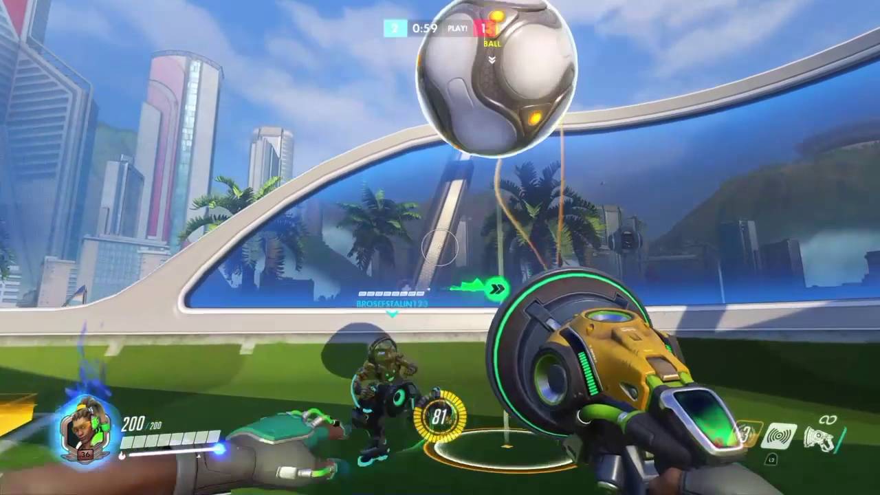 Lucio Olympic soccer gameplay(Overwatch) (Ps4)