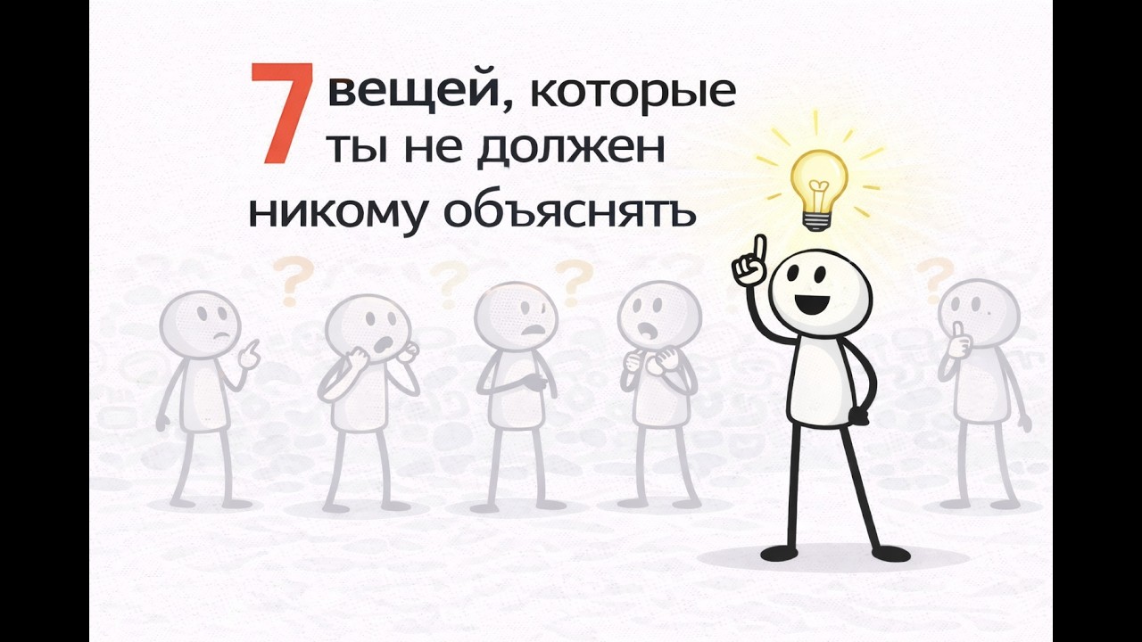 7 вещей, которые ты не должен никому объяснять