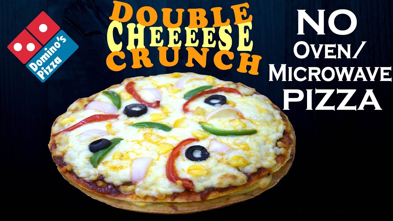 Make Double Cheese Crunch Pizza like Domino's in the pan, without Oven/ Microwave at home