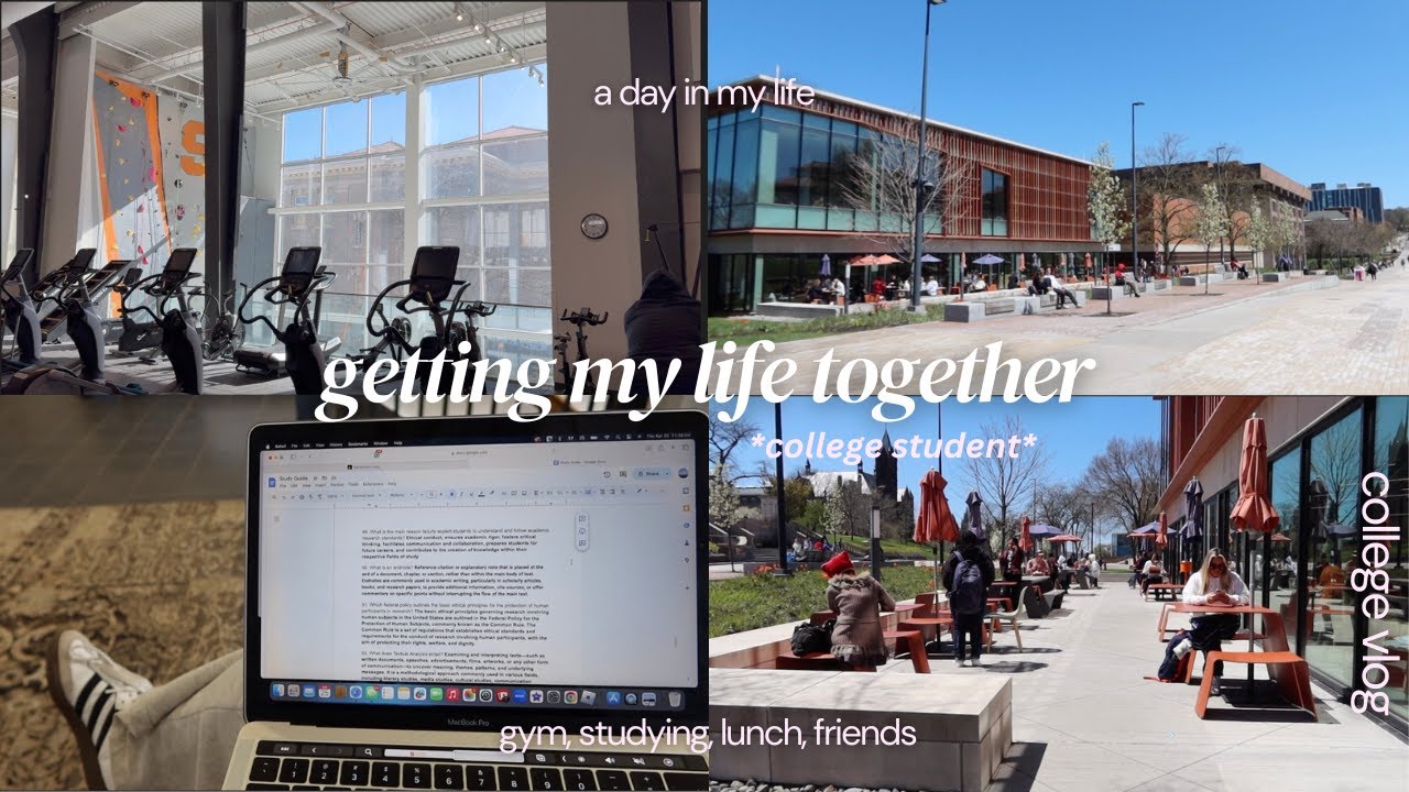 GETTING MY LIFE TOGETHER in college! gym, studying, lunch, time w/friends + more!
