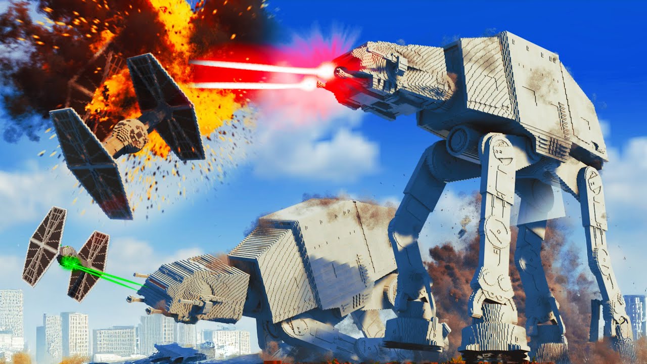 Realistic AT-AT Star Wars Destruction 😱 Teardown
