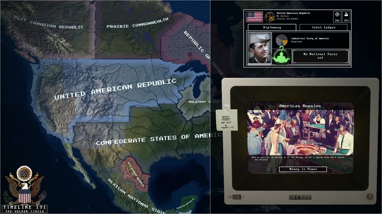 HOI4 Timeline 191 - The Golden Circle : American Unification Teasers