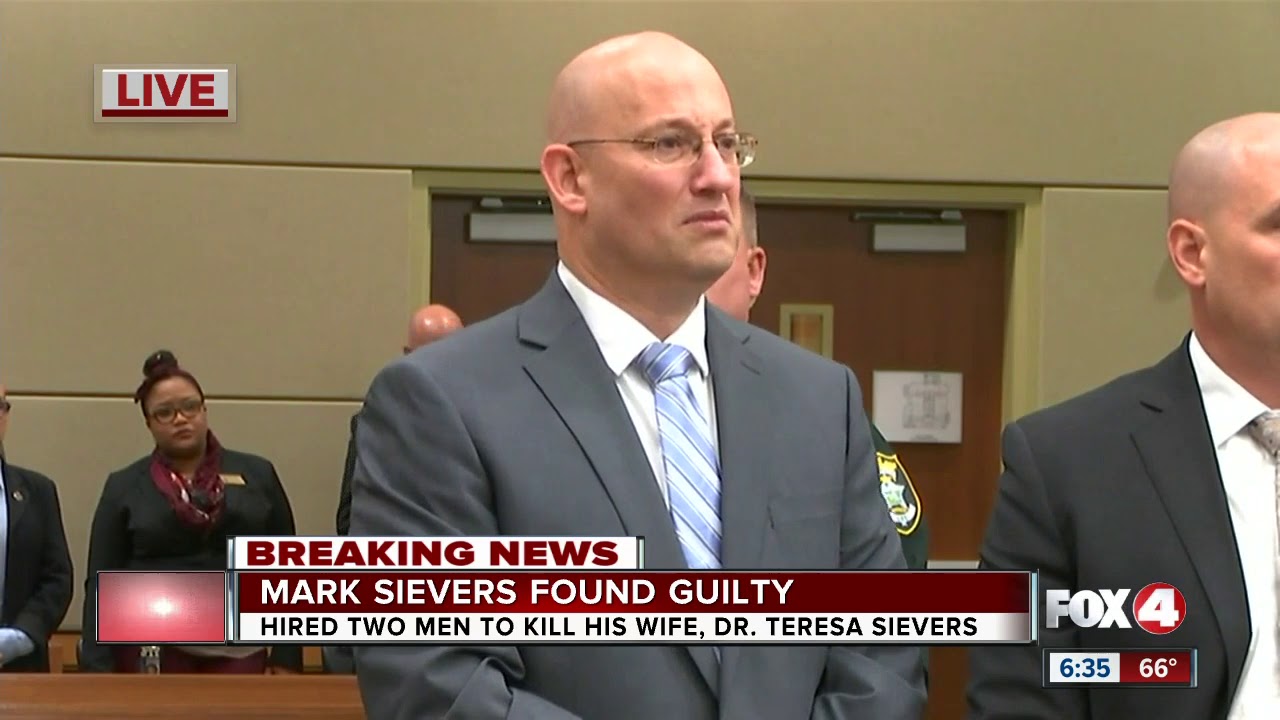 Mark Sievers appears to breakdown after jury goes on break