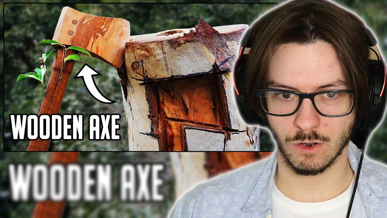 Daxellz Reacts to I did a thing Can I Chop Down a Tree Using Only a Tree?