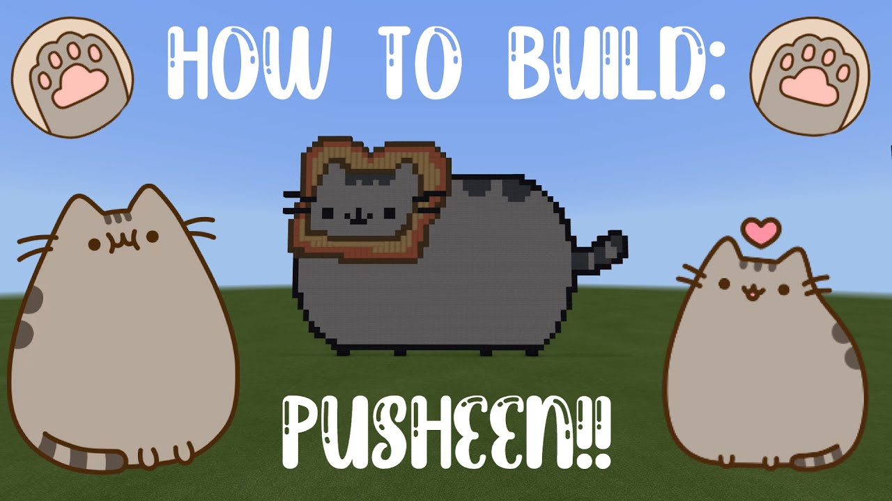 How to Build Toast Pusheen Pixel Art in Minecraft!!