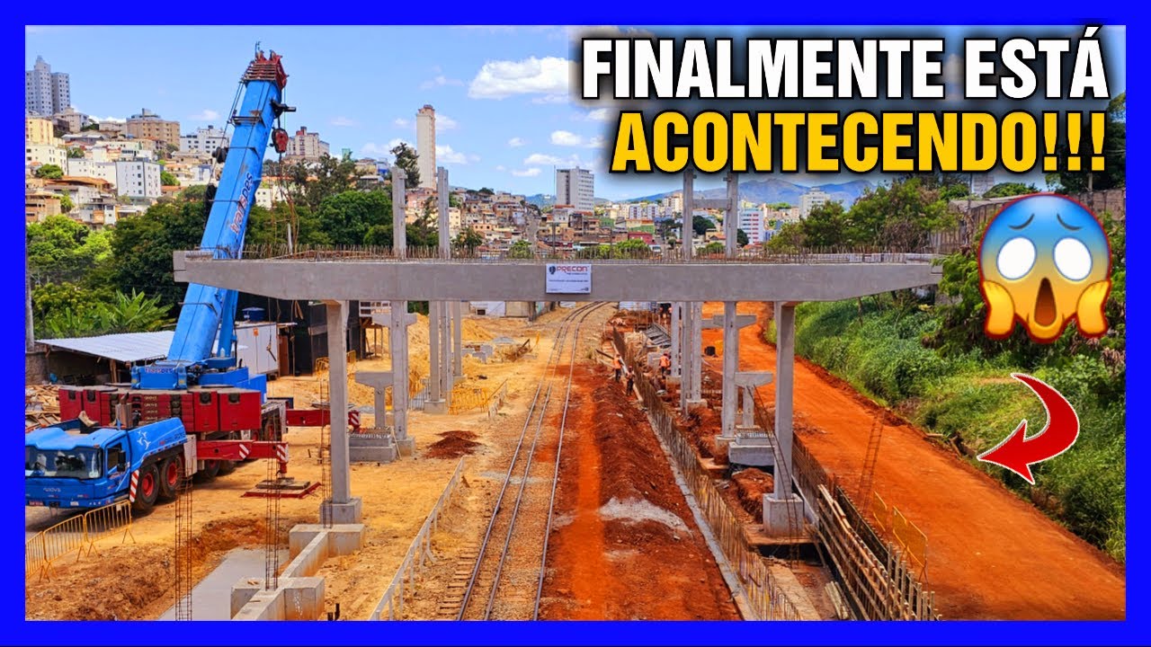 AGORA VAI, VEJA COMO ESTÃO AS OBRAS DA LINHA 2 E EXPANSÃO DO METRÔ BH