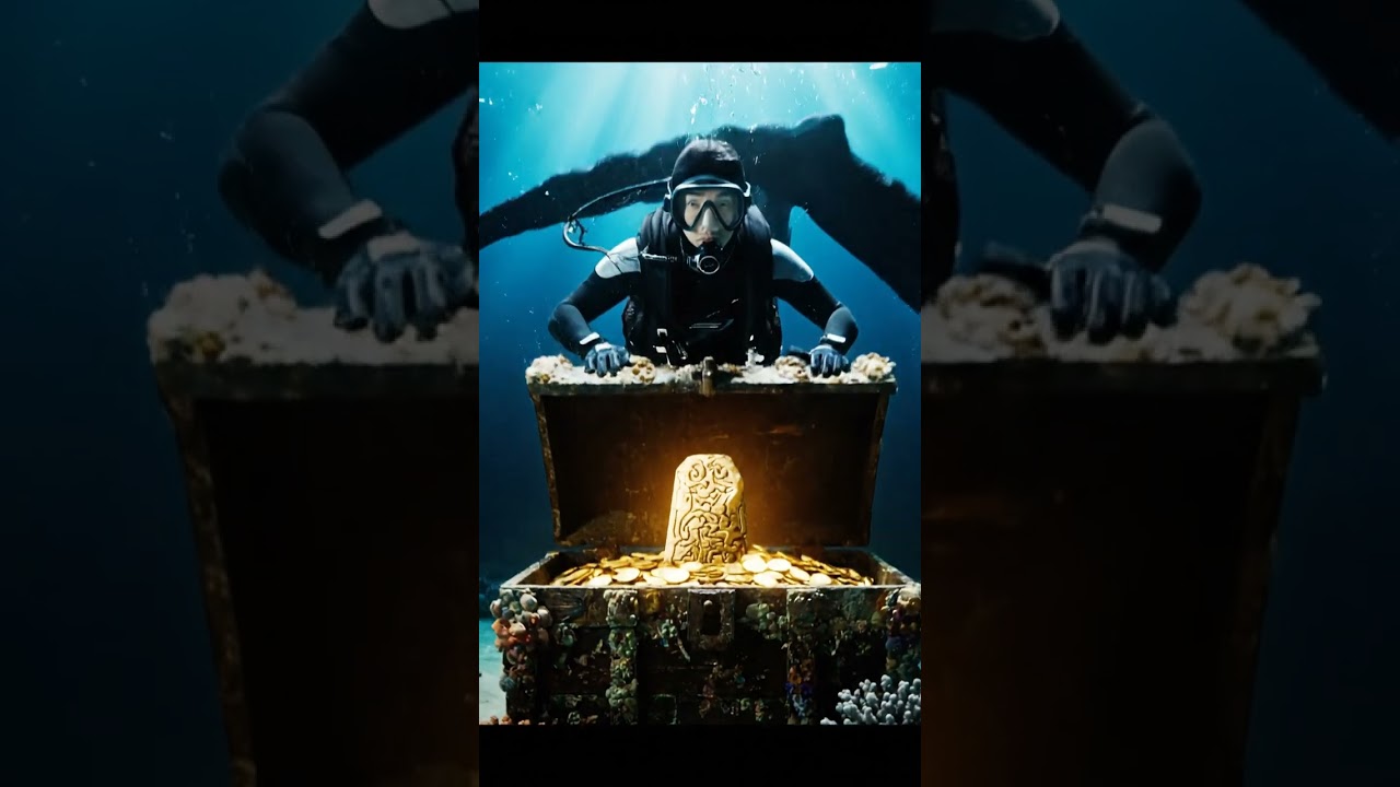 Diver Discovers a Forbidden Treasure in the Deep Ocean