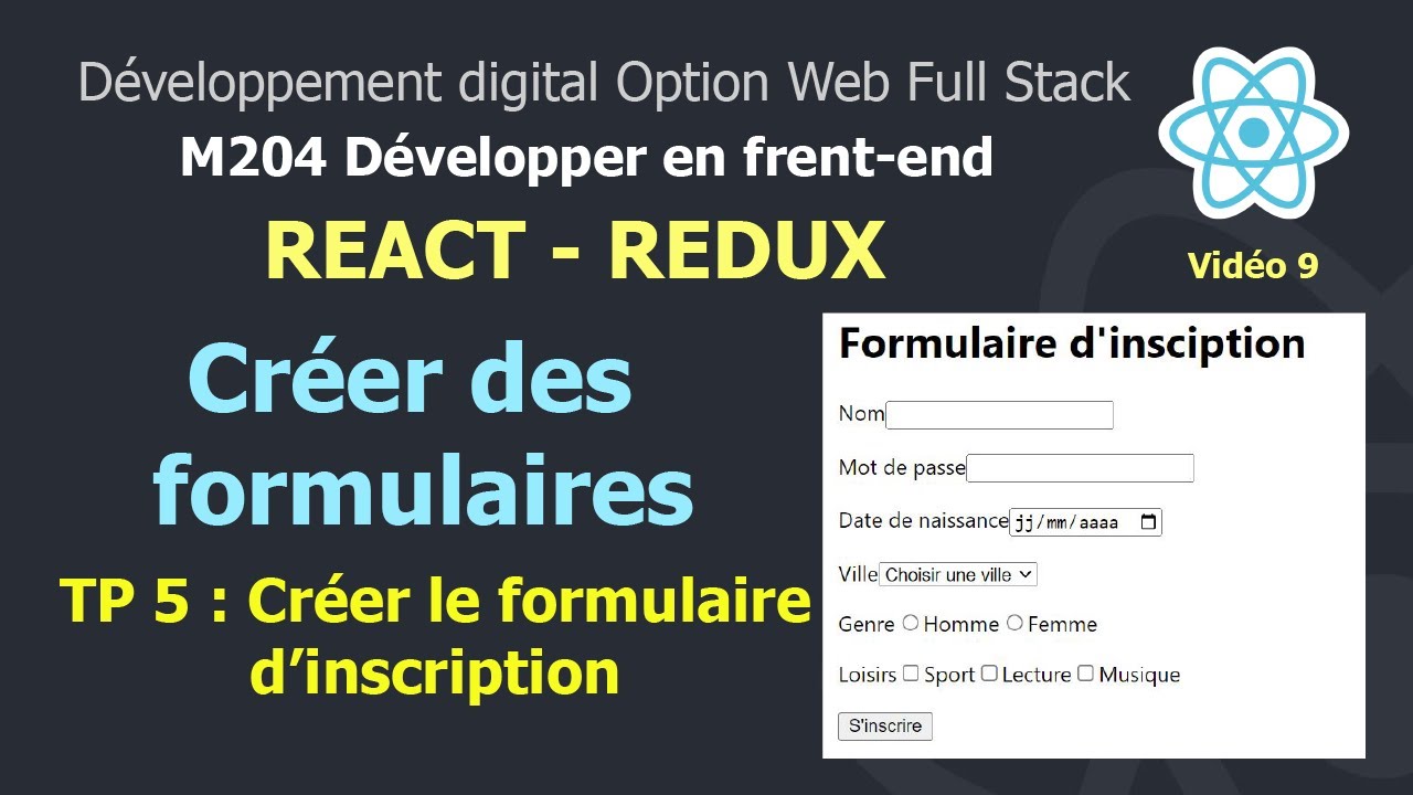 React JS Darija V9 -  Manipulation des formulaires