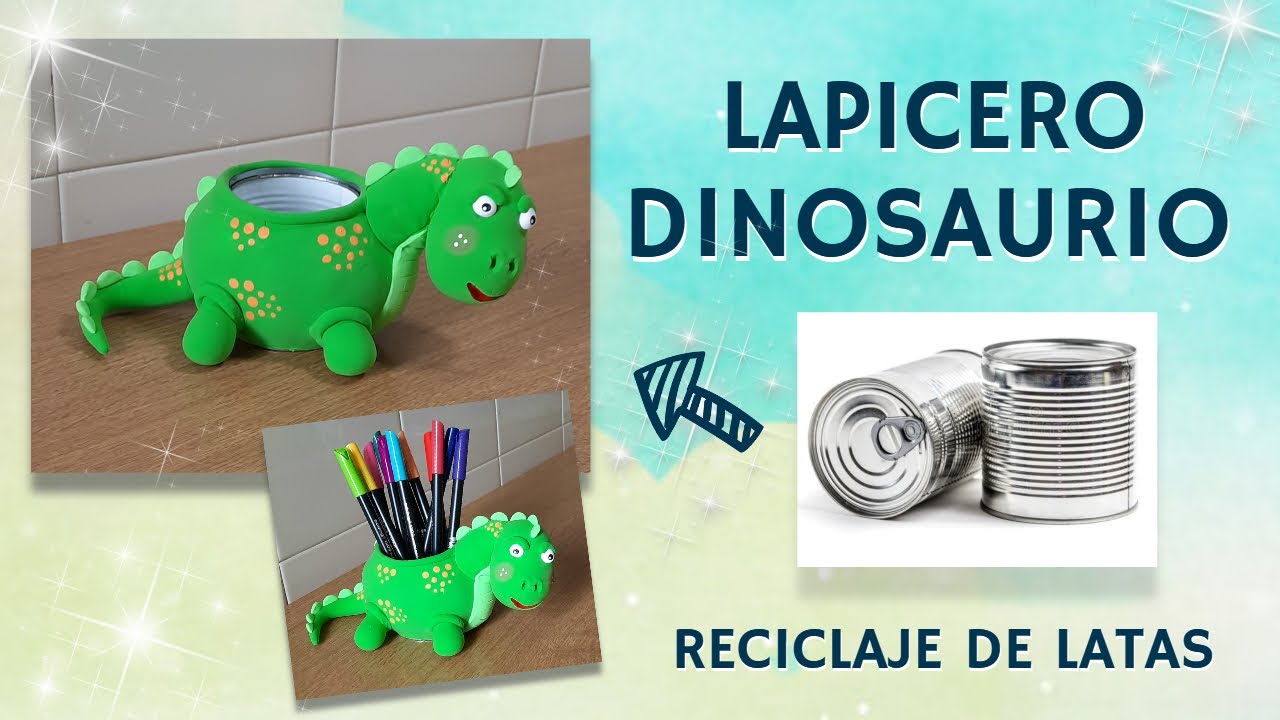 LAPICERO DINOSAURIO. MANUALIDADES INFANTILES | Paso a paso