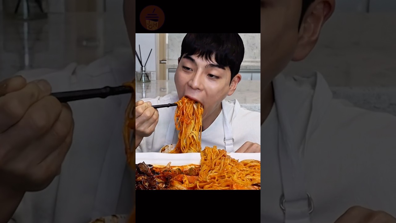 Mukbanger Eating Too Much Noodles BIG BITES ASMR MUKBANG &copy;️SangHyuk