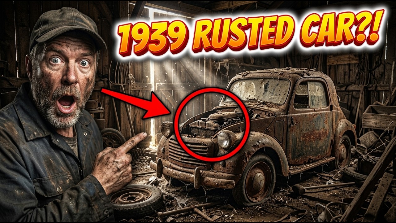 “1939 Rusted Car Found in a Barn… Can It Be Restored?” 😱