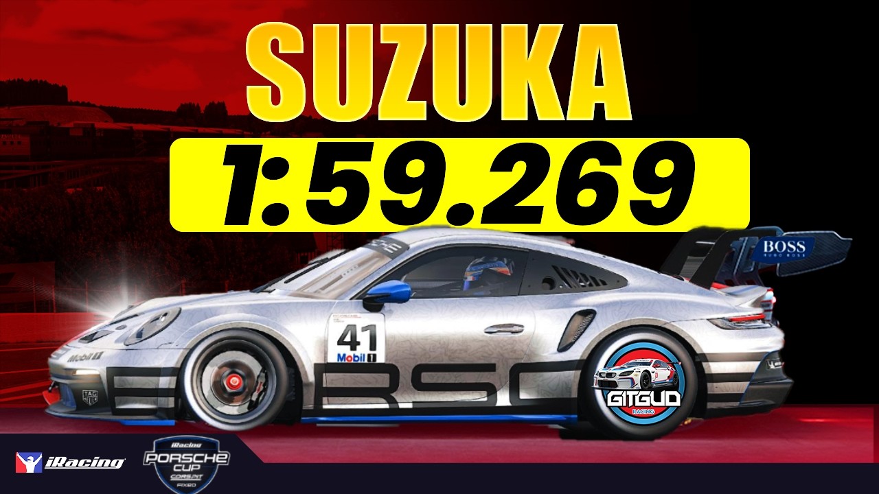 Руководство по трассе iRacing для нового кубка Porsche SUZUKA - 1:59.269