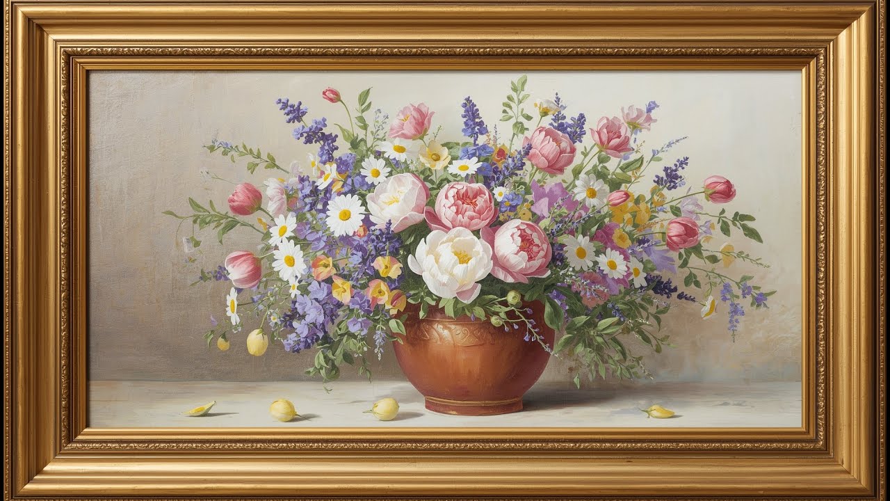 Vintage Floral TV Art 🌸 Free 2 Hour Screensaver for Samsung Frame TV