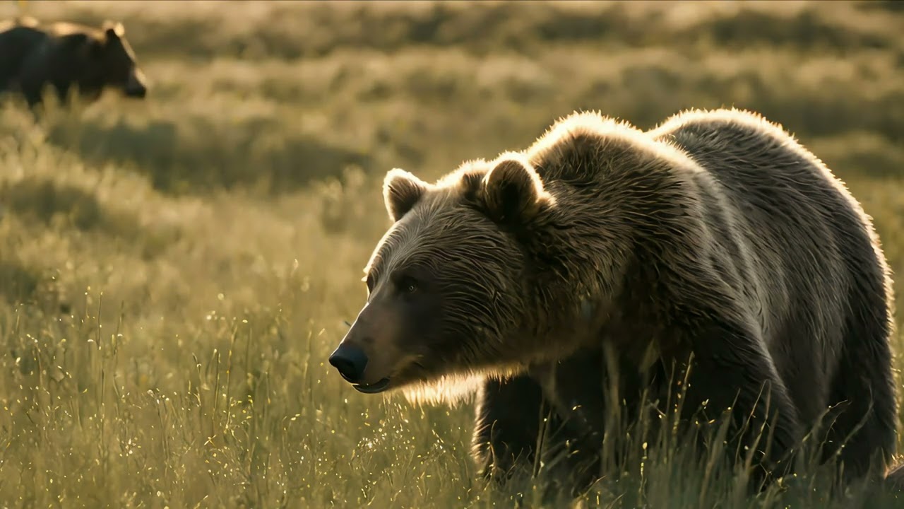 Bears, Nature, Meadow | Free 4K Video [AI-Generated]