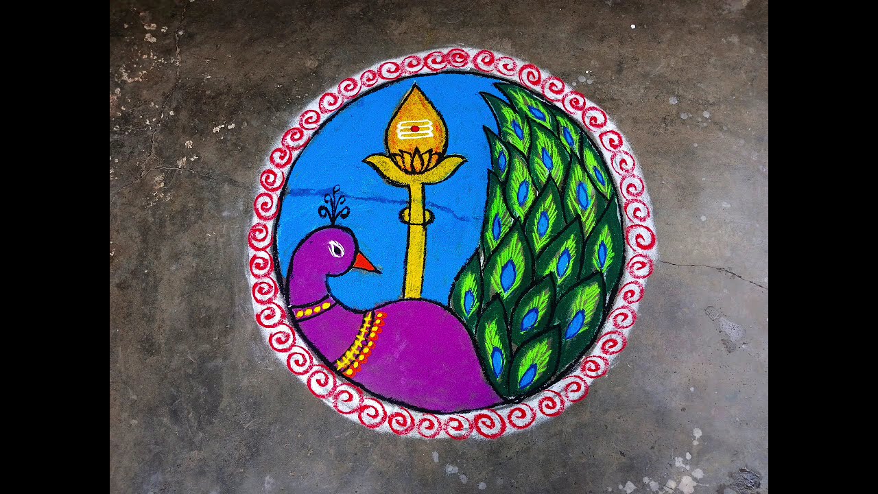 Sankranti muggulu in easy way , pooja kolam latest design 
