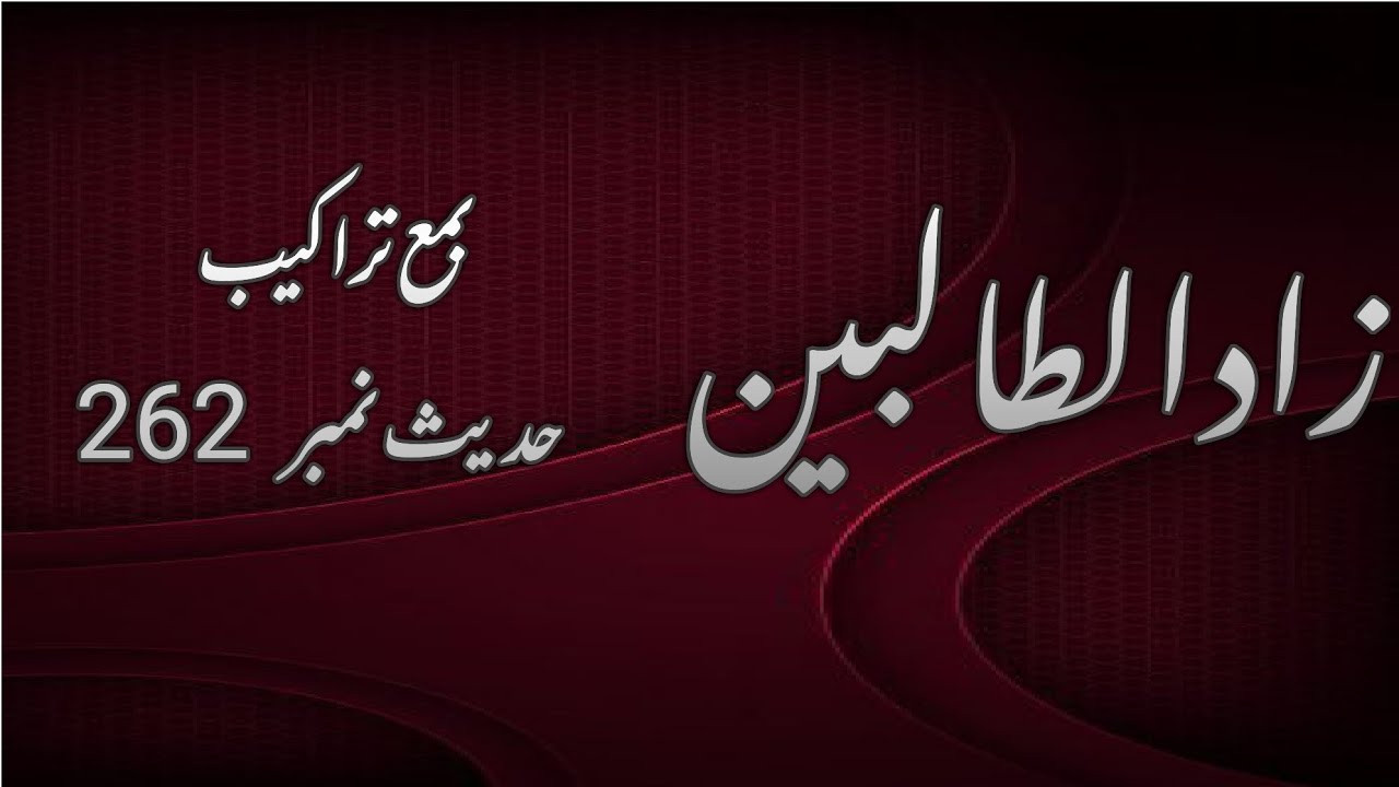 Unveiling Zad Ut Talibeen Hadees No 262| Fascinating Audiobook Excerpt