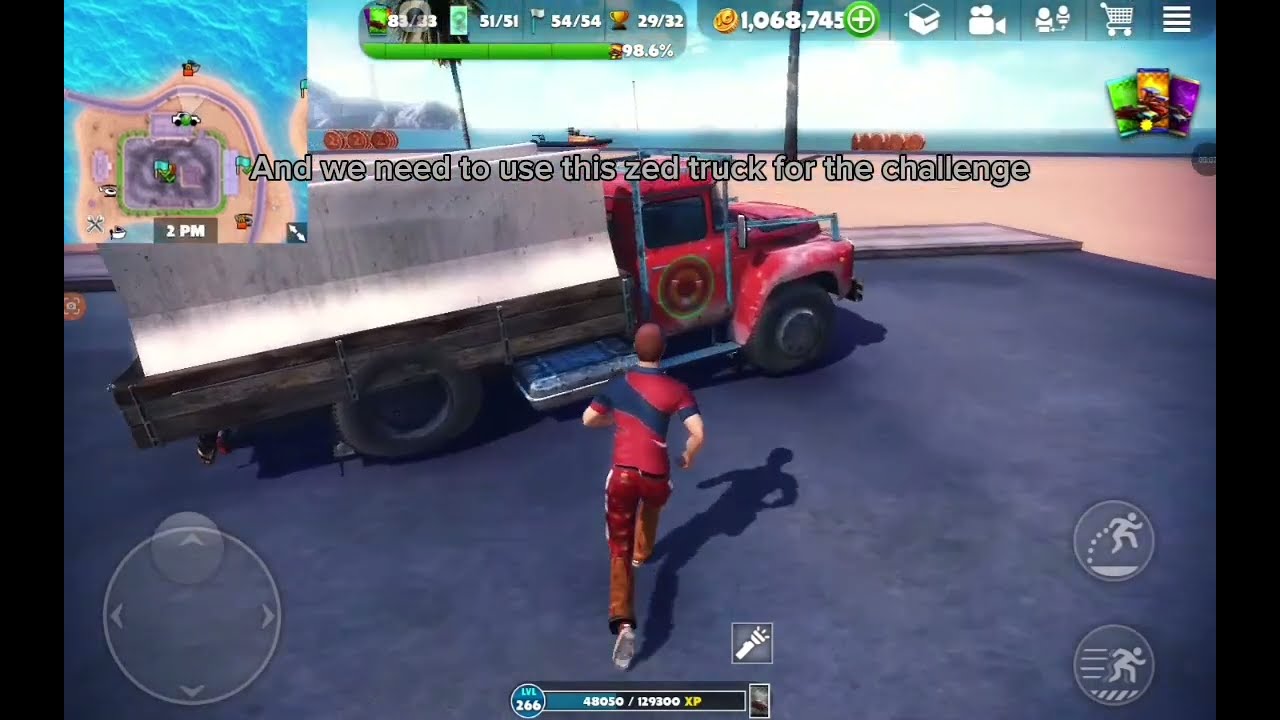 Zed truck carries 4 heavy barricades and transports them to the other arena in Off The Road