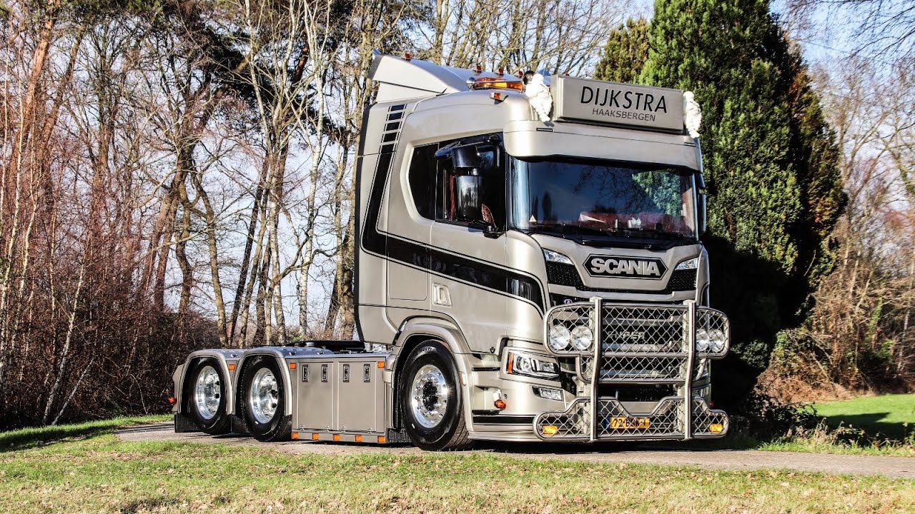 NEW DIJKSTRA PLASTICS SCANIA R650 NextGeneration V8 // LOUD open pipe sounds [ONBOARD]