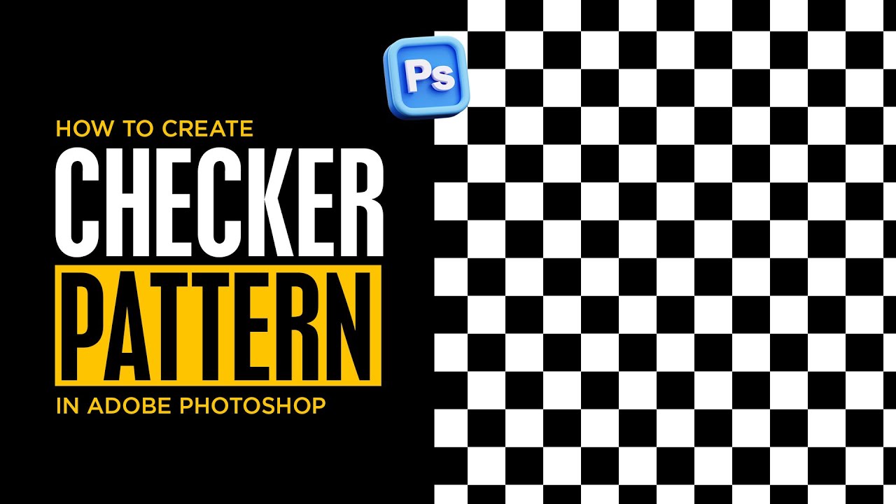 Create Checker Pattern in Photoshop | Checkerboard Pattern | Photoshop Tips