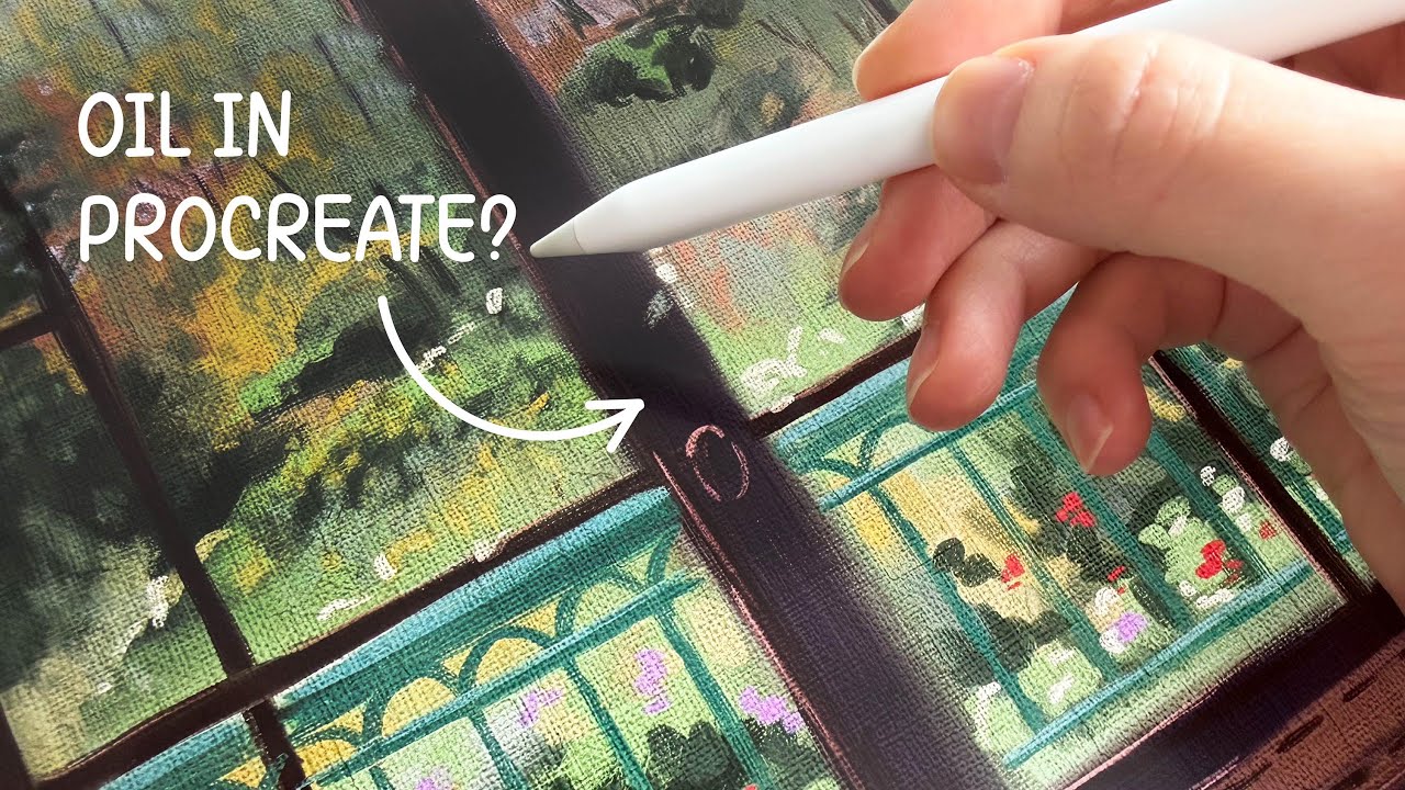 Цифровая живопись маслом на пленэре из программы Life in Procreate | Сад | Эпизод 9