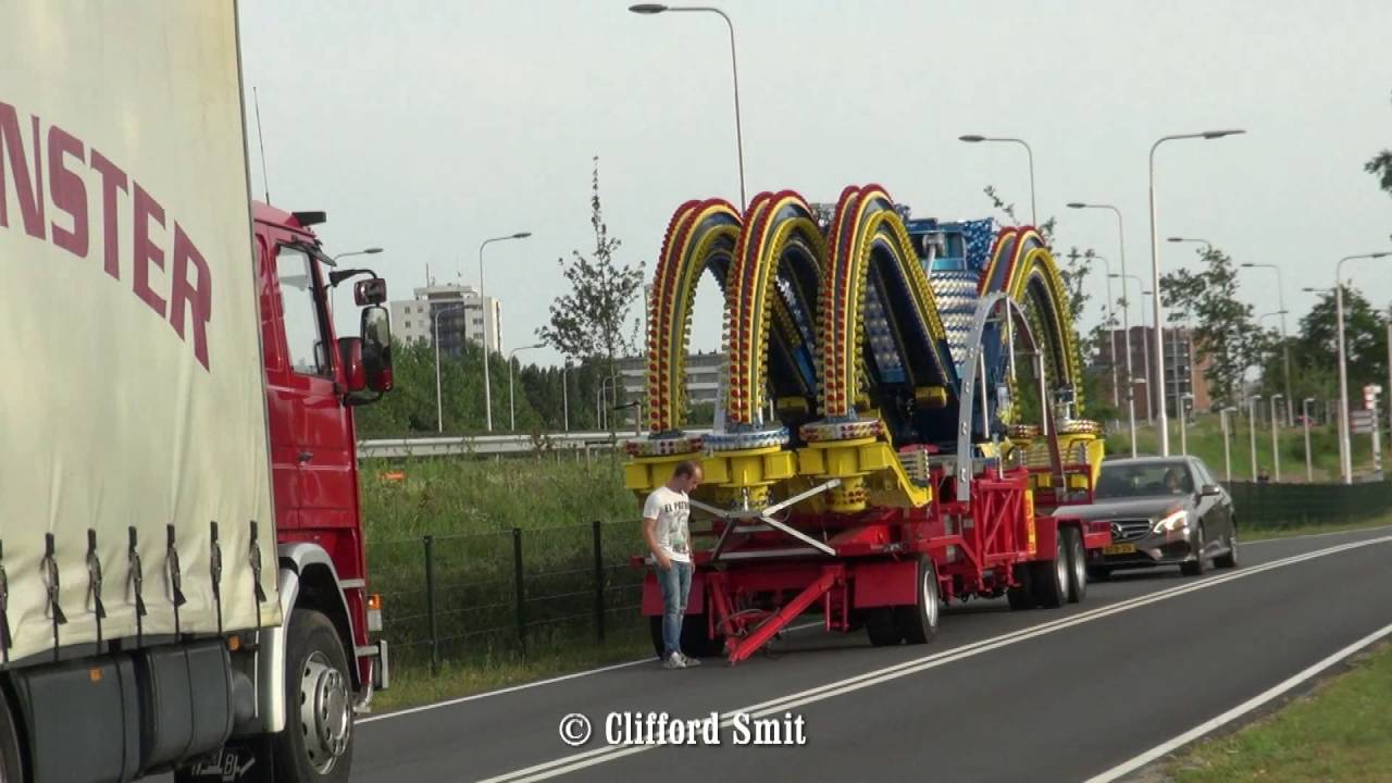 Kermis Santpoort 2016 Transport en opbouw Deel 1