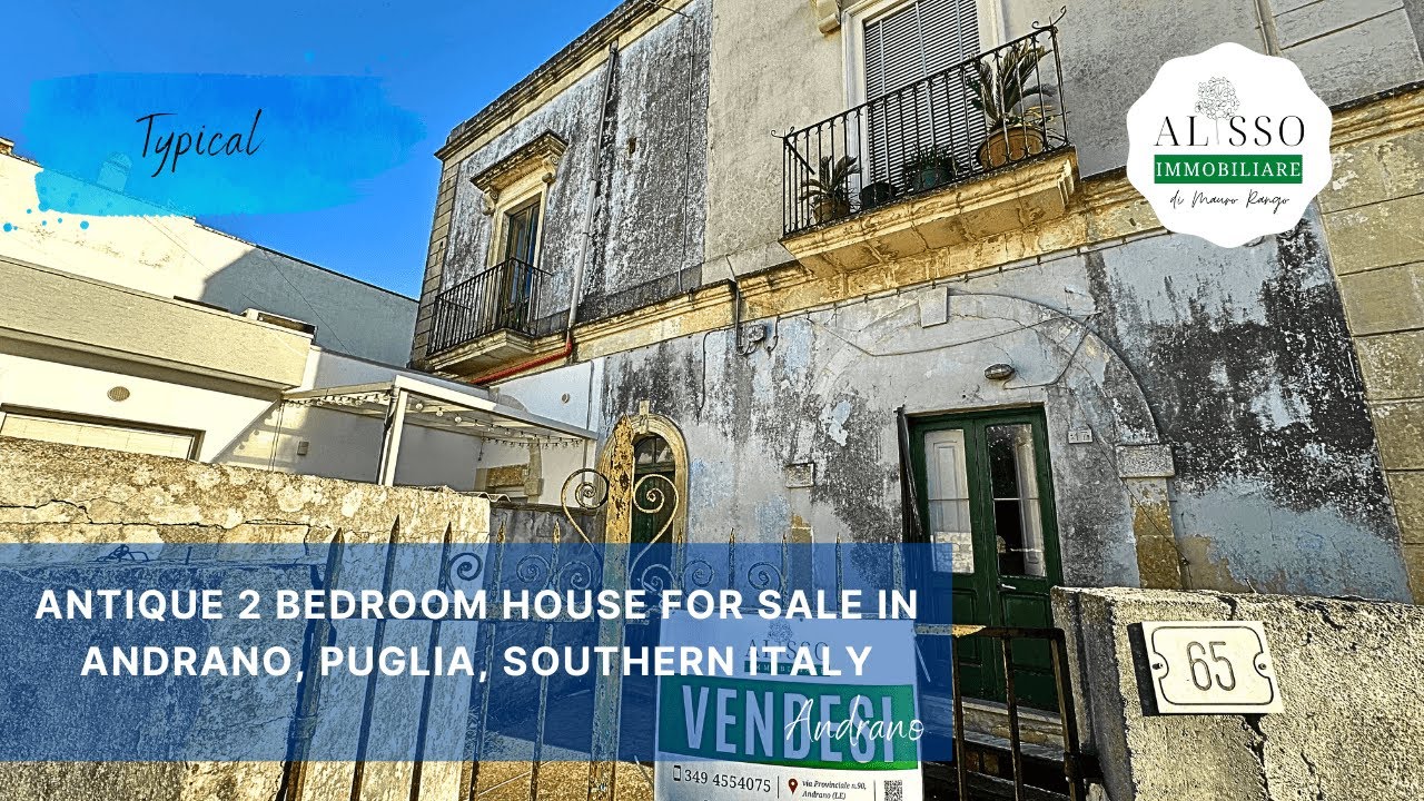Antique 2 bedrooms house for sale in Andrano, Puglia, Southern Italy