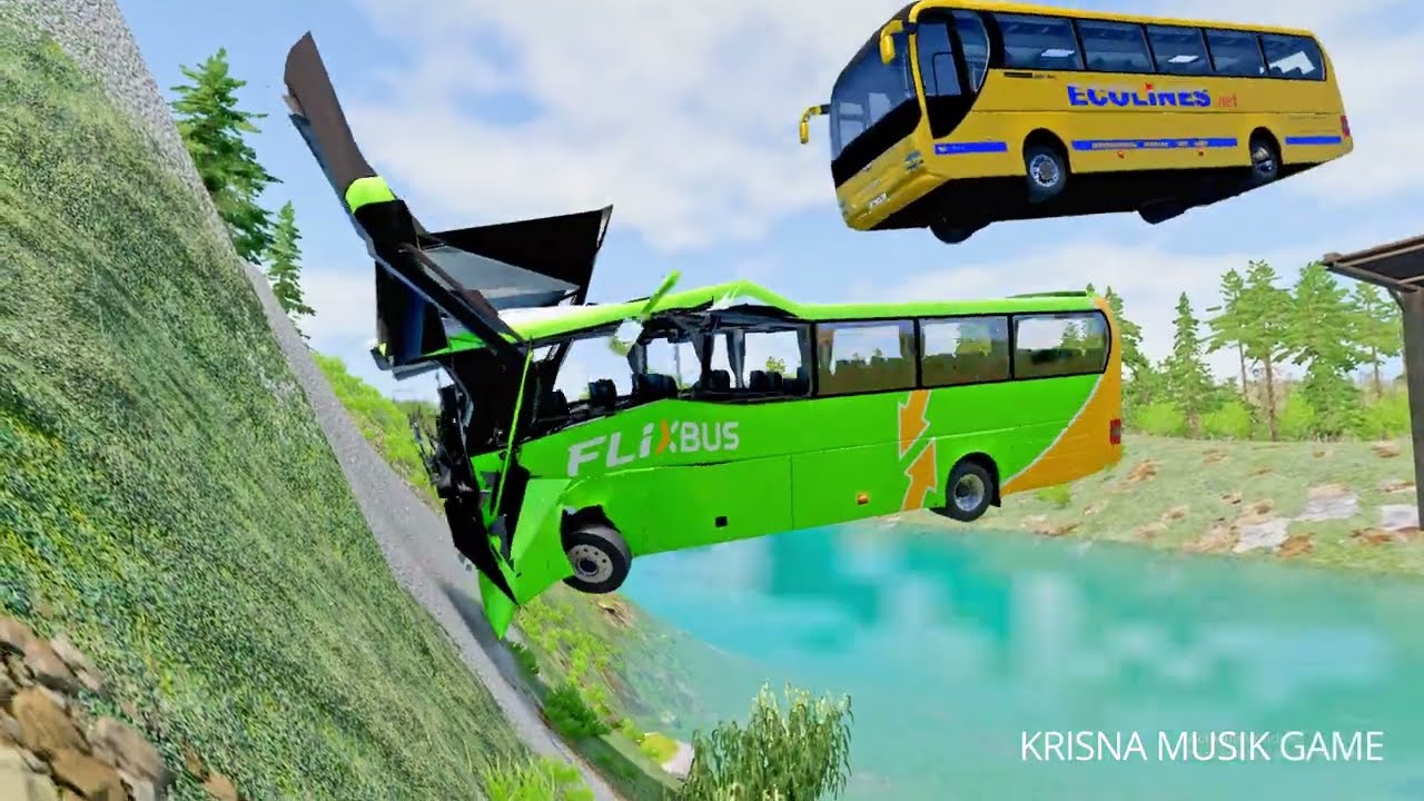 MOBIL vs BROKEN BRIDGE #4 - BeamNG.Drive 0.38