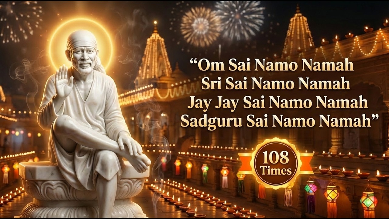 Sai Mantra 108 Times | Shirdi Saibaba Mantra Om Sai Namo Namah | Remove Negativity Attract Miracles