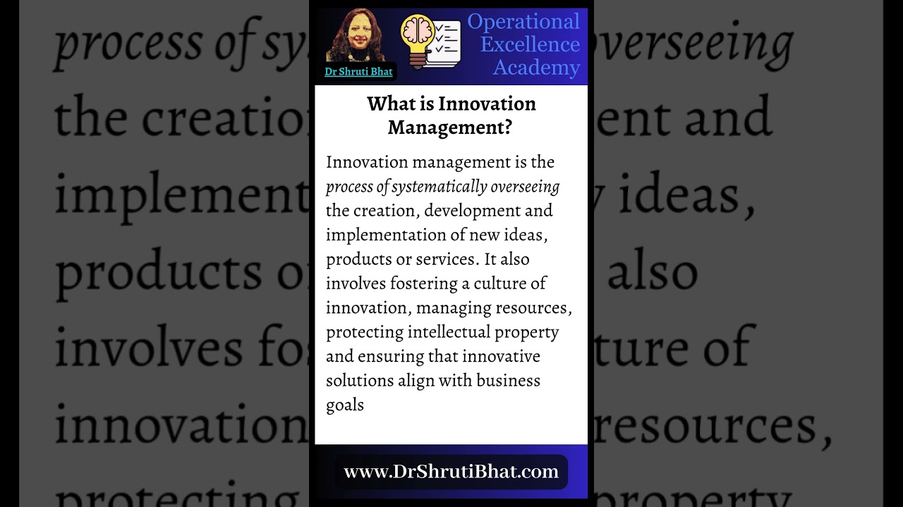 What is Innovation Management? | What is innovation management principle.