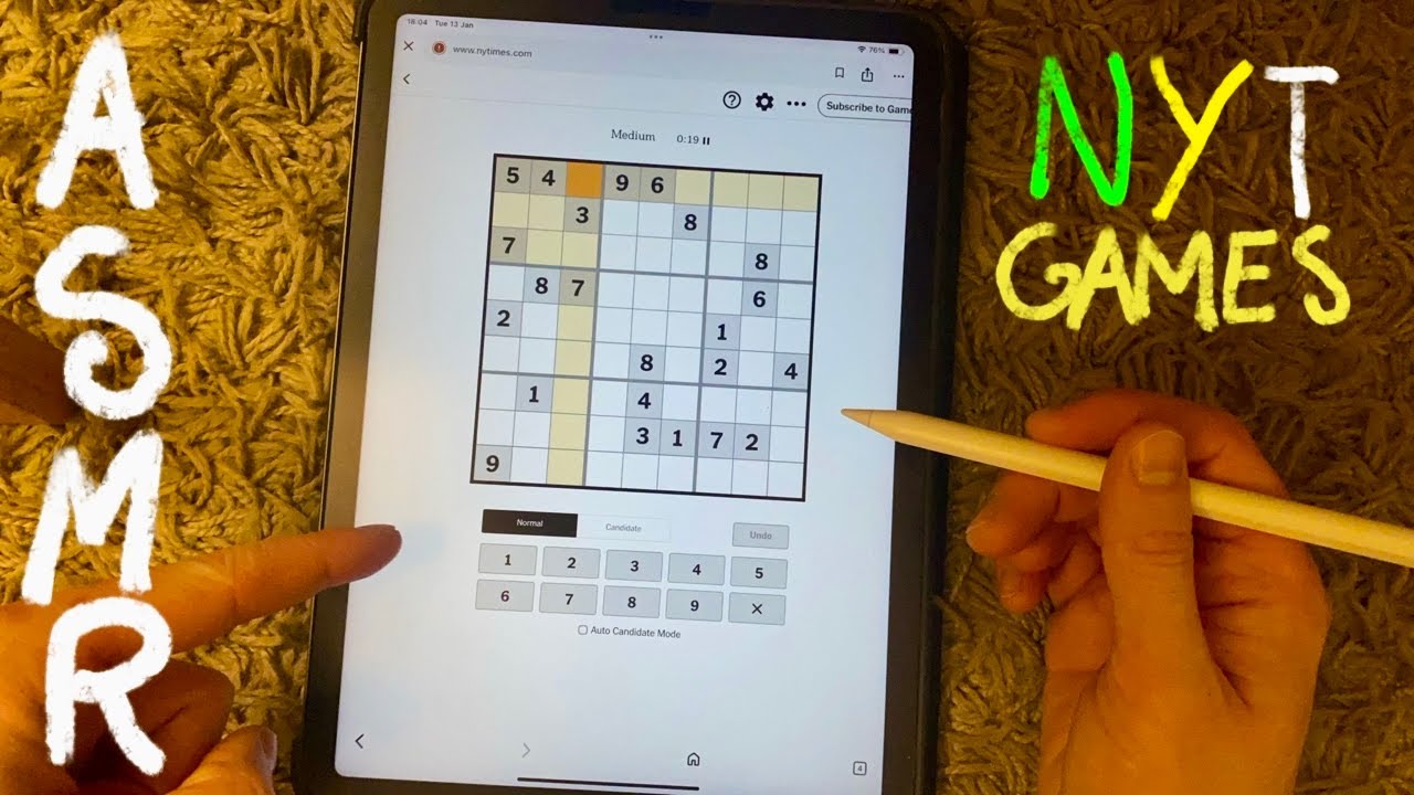 Lo-fi ASMR на iPad • Игры от New York Times 🧩 Wordle, Судоку и Connections!