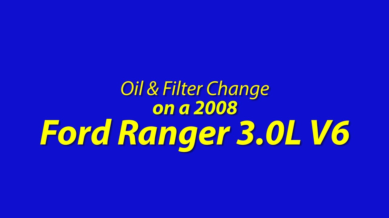 Замена масла в двигателе Ford Ranger 3.0L V6 2008 года