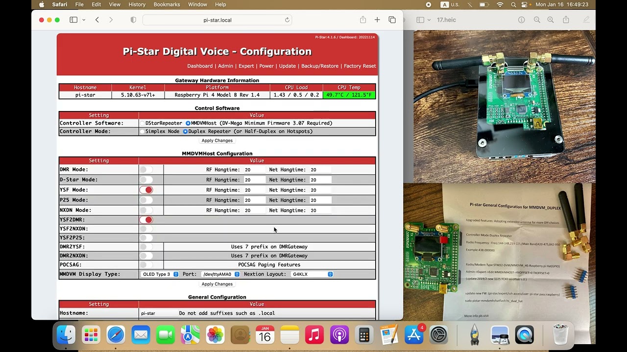 Pt.2 Pi-Star MMDVM Duplex Dual Hat Hotspot Raspberry Pi 4 YSF to DMR FT3Dr Tutorial MacOs