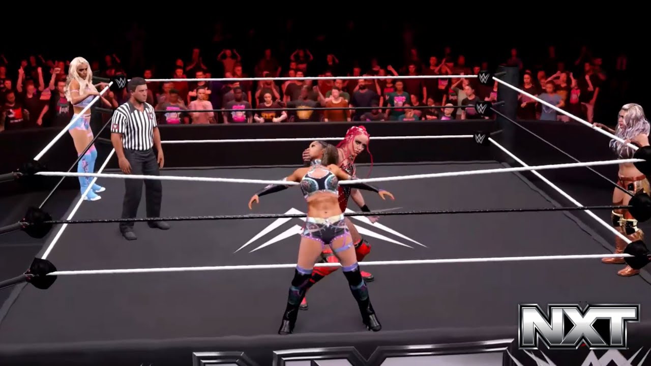 WWE 2K25 NXT - ZARIA & BLAKE MONROE VS. KELANI JORDAN & GIULIA