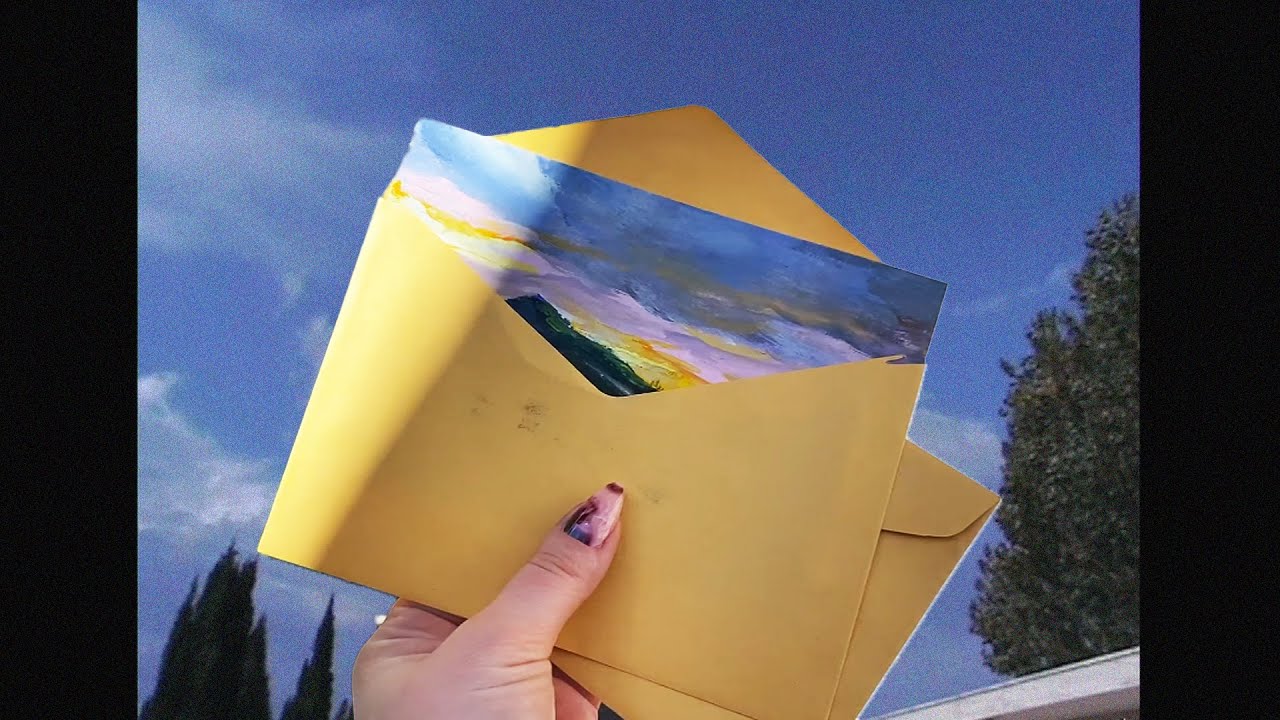 Send that letter... | Post cards painting process