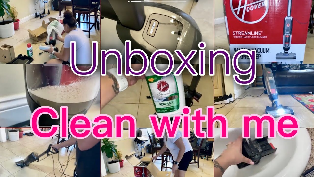 CLEAN WITH ME/ UNBOXING/ HOOVER 2 IN 1 FLOOR CLEANER STREAMLINE / WET AND DRY VACUUM