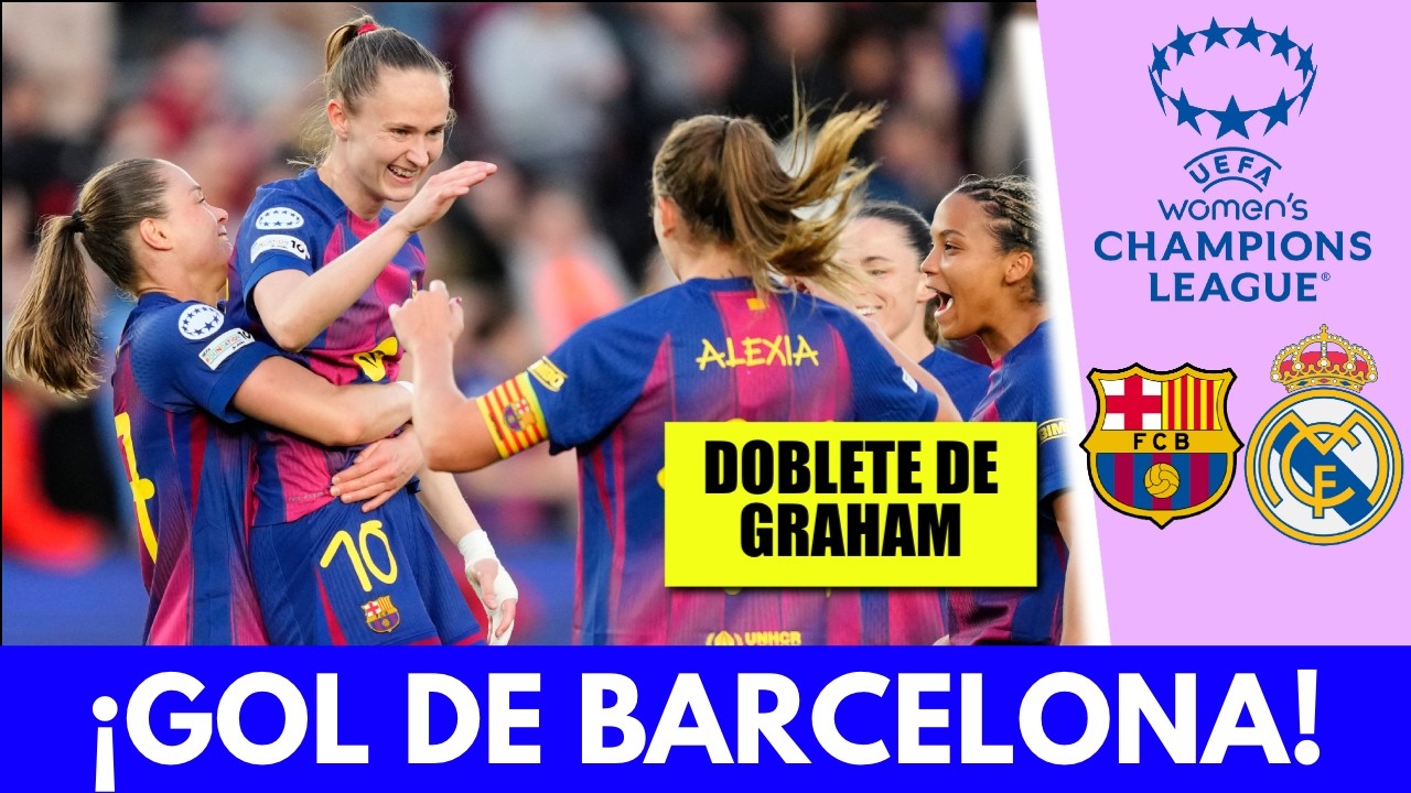 GOLAZO y DOBLETE de Carolina Graham. BARCELONA golea 5-0 al REAL MADRID | Champions league Femenina