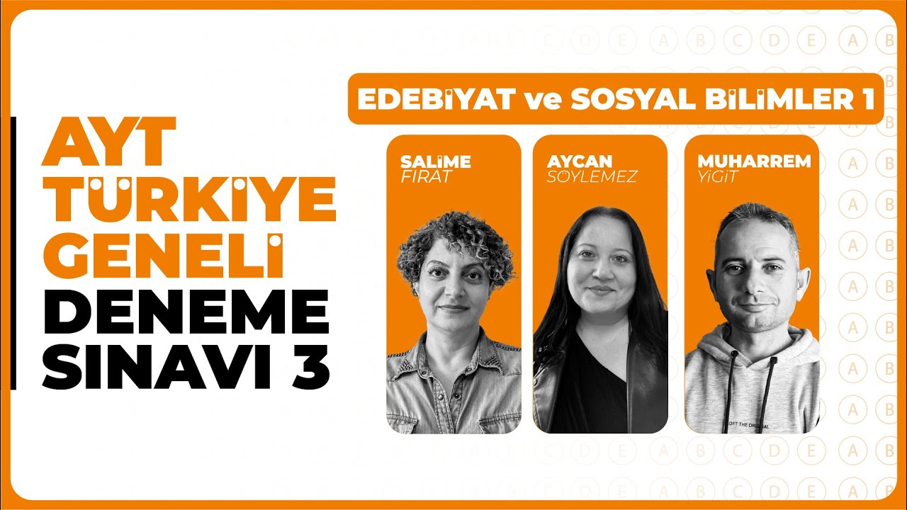 3D Türkiye Geneli Deneme Sınavı 3 - AYT - Edebiyat ve Sosyal Bilimler Soru Çözümleri