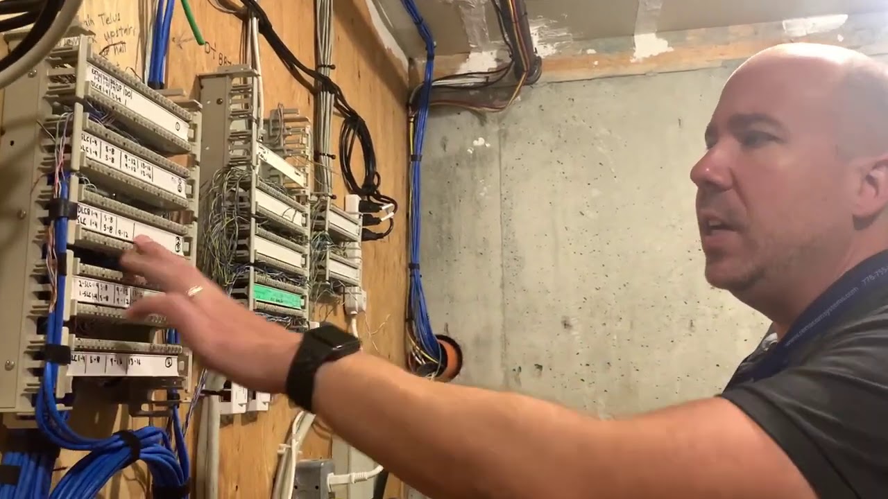 Punching down phone lines to system
