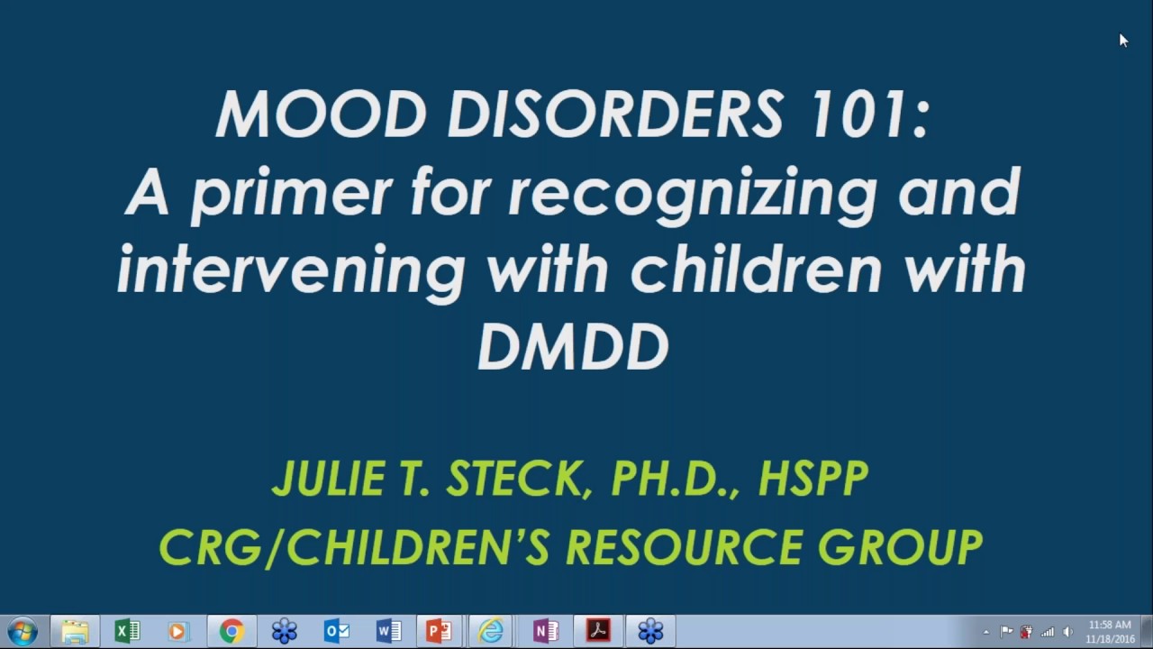 Mood Disorders 101   A Primer for Recognizing and Intervening with Children with DMDD
