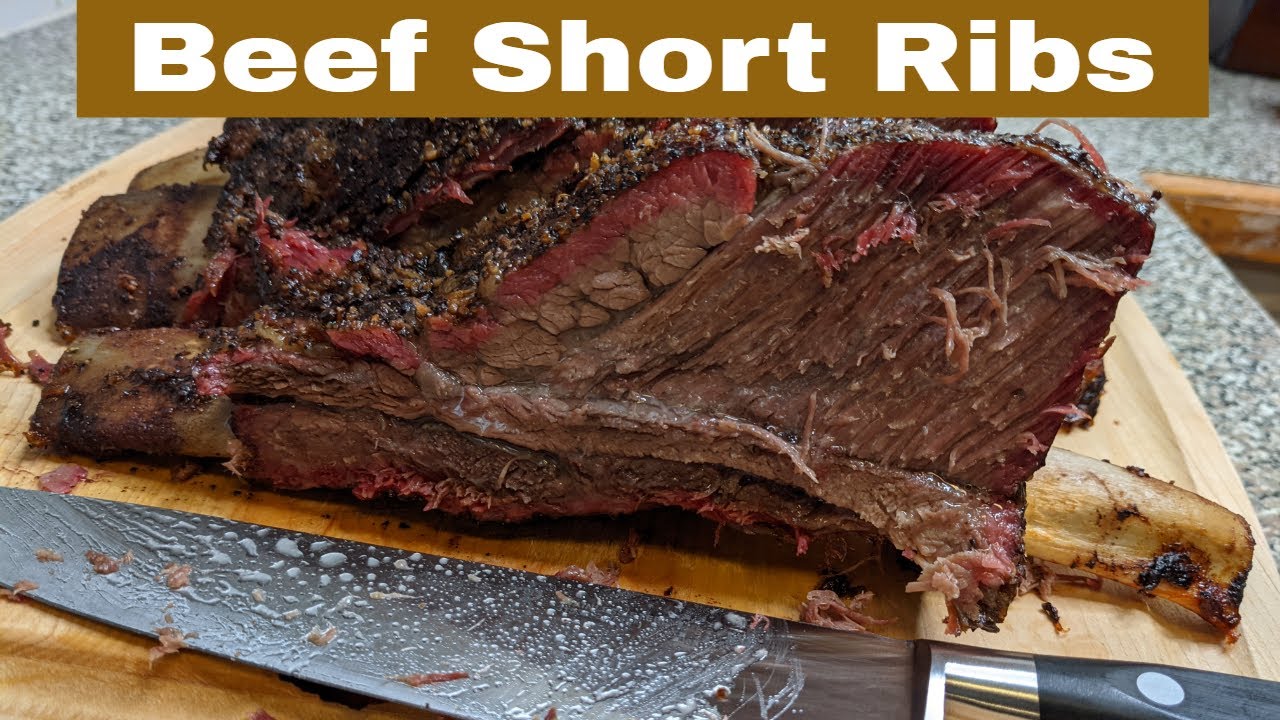Beef Short Ribs, Pellet Smoker Grill