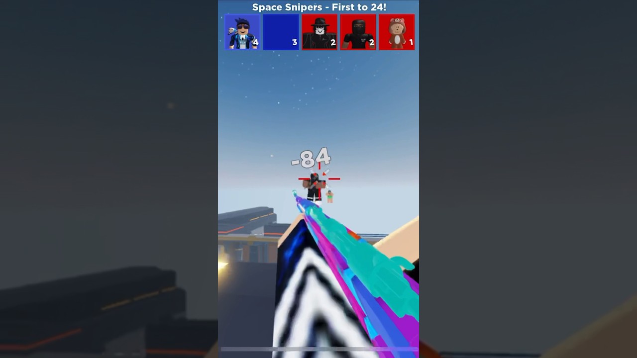 Hitting sniper shots with AUTO FIRE Roblox Aimblox 