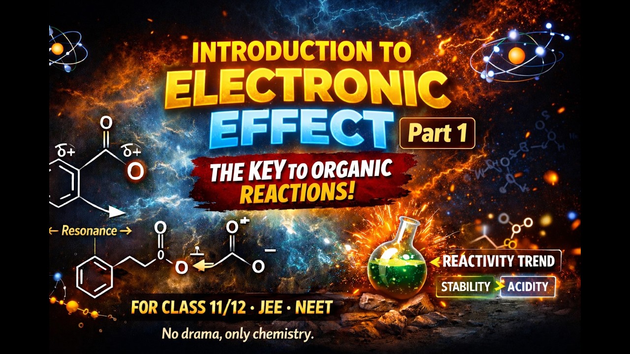 Introduction To Electronic Effects- A Key To Understand Organic Reactions I JEE/NEET -CHEMISTRY