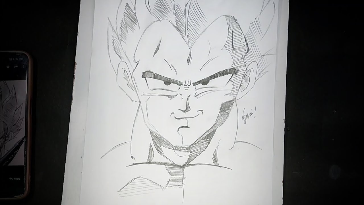Vegeta drawing ⚡👑ll #Vegeta ll #howtodraw ll #SaiyanPride ll #DragonBall ll #AnimeDrawing ll#Sketch 