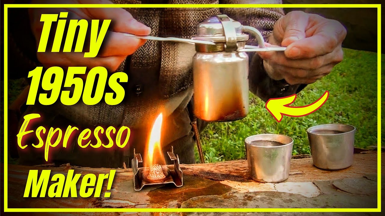 See this Tiny 1950s Camping Espresso Kit in Action! | Only 13 oz!