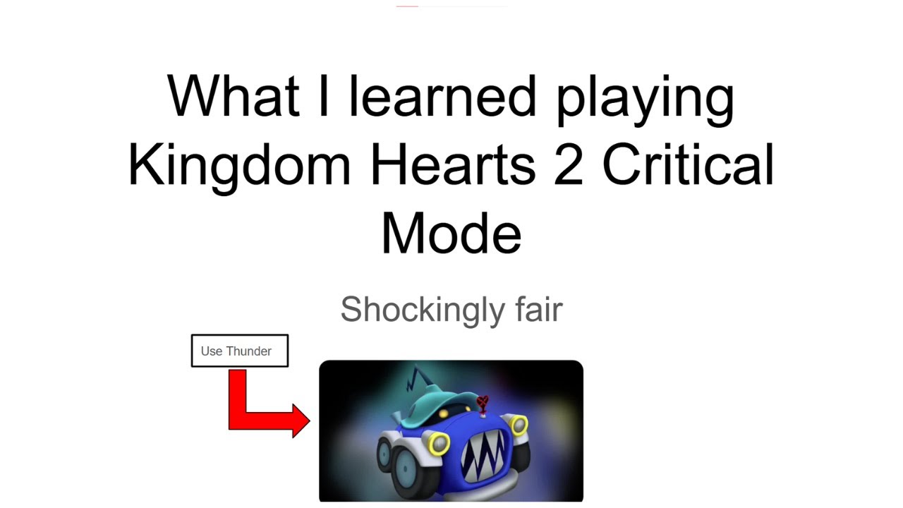 What I Learned from Kingdom Hearts 2's Critical Mode